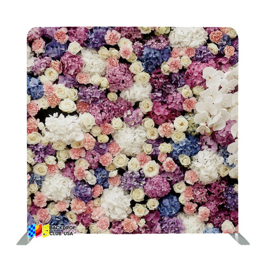 8ft x 8ft Flower Texture Wedding Party Pillow Tension Fabric Backdrop Rental Per Day (#12)