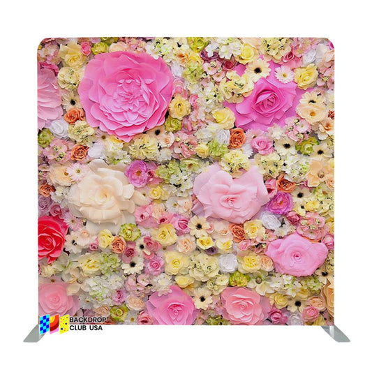 8ft x 8ft Wedding Flower Pillow Tension Fabric Backdrop Rental Per Day (#13)