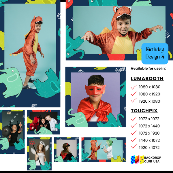 Birthday - Boys Designs (Touchpix and Lumabooth)