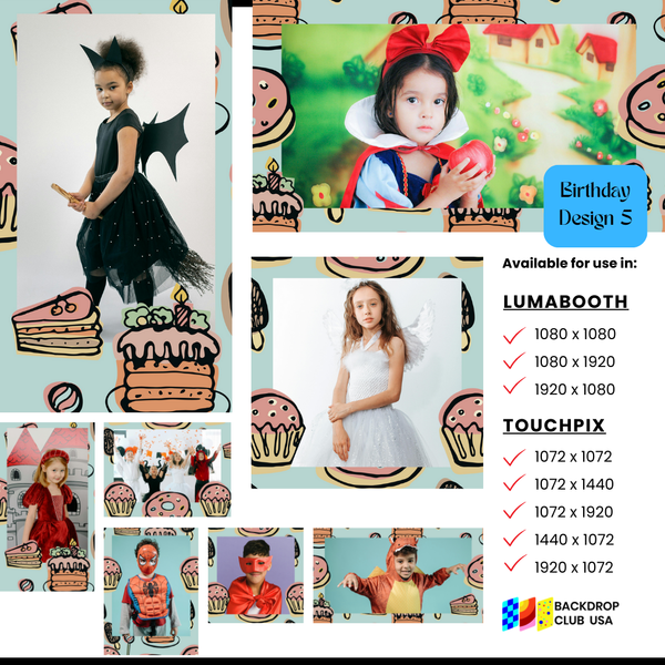 Birthday - Boys Designs (Touchpix and Lumabooth)