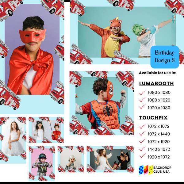 Birthday - Boys Designs (Touchpix and Lumabooth)