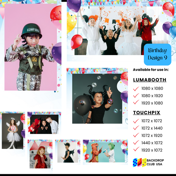 Birthday - Boys Designs (Touchpix and Lumabooth)