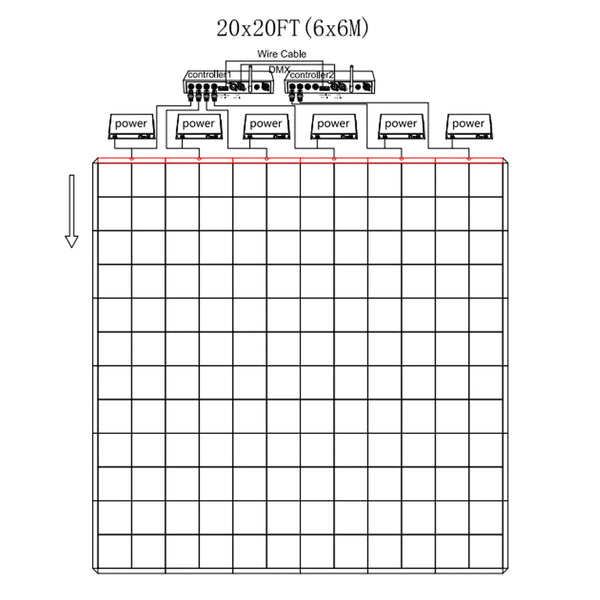 20x20ft 144 Panels 3D InfinityTop Light DJ Wireless LED Disco Dance Floor – Strong, Durable, and Water Resistant