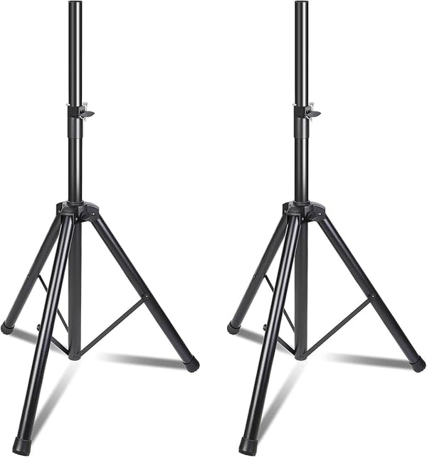 Speaker Stands Pair, Universal Speaker Tripod Stand Adjustable Height from 35 to 60 Inch Heavy Duty with 35 MM Compatible Insert for Stage