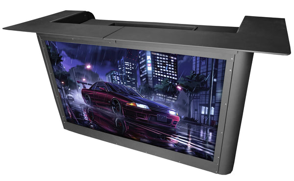 Prism Bar 55” LED TV with Wine Holder, Bottle Holder, Bottle Opener, Stainless Steel Sink (Pre-Order 6-8 Weeks)