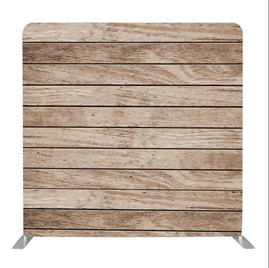 8ft x 8ft Wood Plank Wedding Party Tension Fabric Backdrop Rental Per Day (#34)
