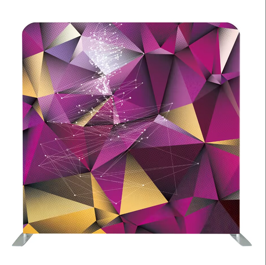 8ft x 8ft Purple Polygonal Pillow Tension Fabric Backdrop Rental Per Day (#37)