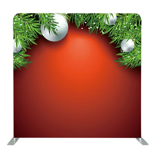 8ft x 8ft Red Christmas Decor Pillow Tension Fabric Backdrop Rental Per Day (#70)