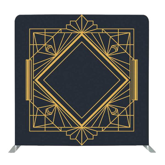 8ft x 8ft Gold Geometric Pillow Tension Fabric Backdrop Rental Per Day (#50)