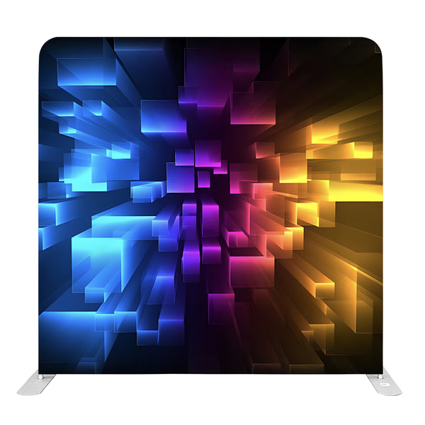 8ft x 8ft 3D Rainbow Cube Pillow Tension Fabric Backdrop Rental Per Day (#111)