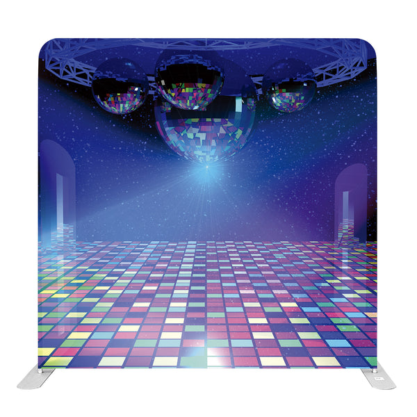 (#129) 8ft x 8ft Disco LED Dance Floor Pillow Tension Fabric Backdrop Rental Per Day