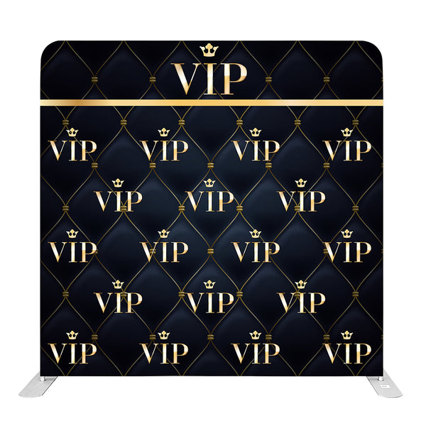8ft x 8ft Navy Blue Leather VIP Pillow Tension Fabric Backdrop Rental Per Day (#126)