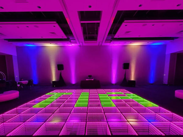 20x20ft 144 Panels 3D InfinityTop Light DJ Wireless LED Disco Dance Floor – Strong, Durable, and Water Resistant