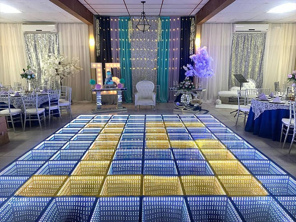 20x20ft 144 Panels 3D InfinityTop Light DJ Wireless LED Disco Dance Floor – Strong, Durable, and Water Resistant