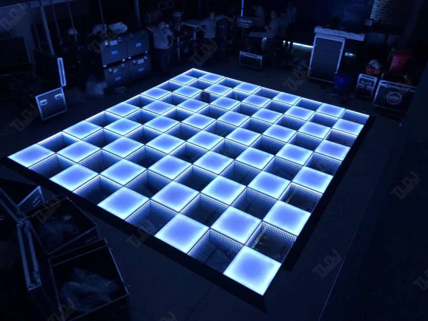 20x20ft 144 Panels 3D Infinity & Solid Top Light DJ Wireless LED Disco Dance Floor – Strong, Durable, and Water Resistant