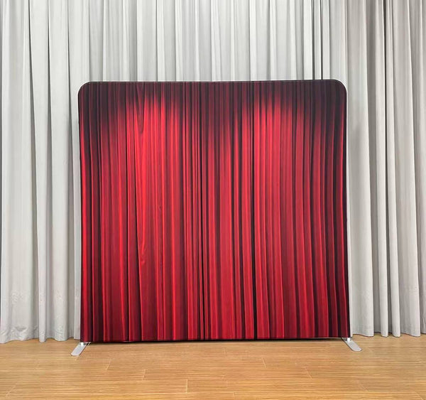#156 8ft x 8ft Emerald Silk & Crimson Velvet (Double Sided)  Rental Per Day